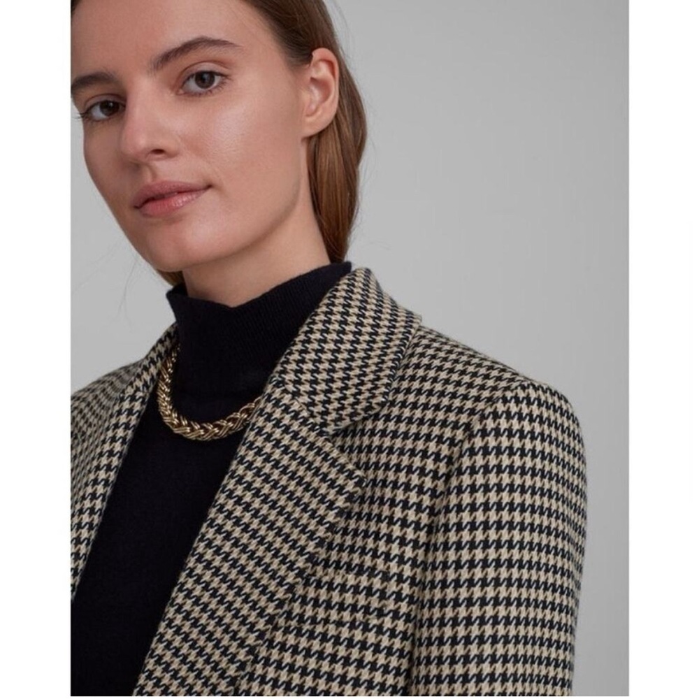 Club Monaco Single-Breasted Houndstooth Blazer Sz XS